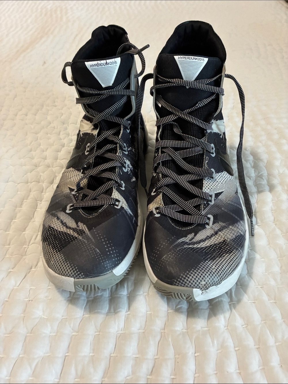 Nike Men's Hyperdunk 2015 Premium Wolf Grey Camo Size 12
